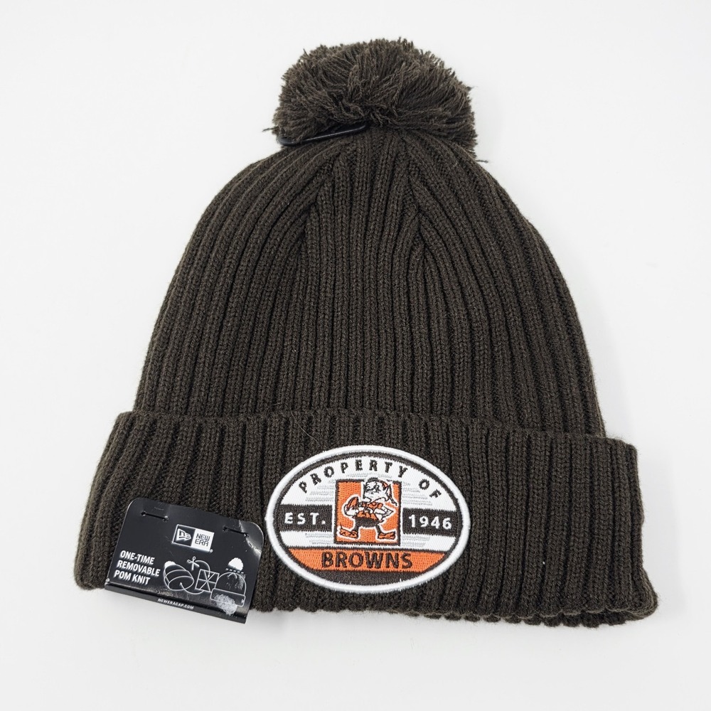 New Era Cleveland Browns Property NFL Cuffed Knit Beanie One Size Brown Brownie